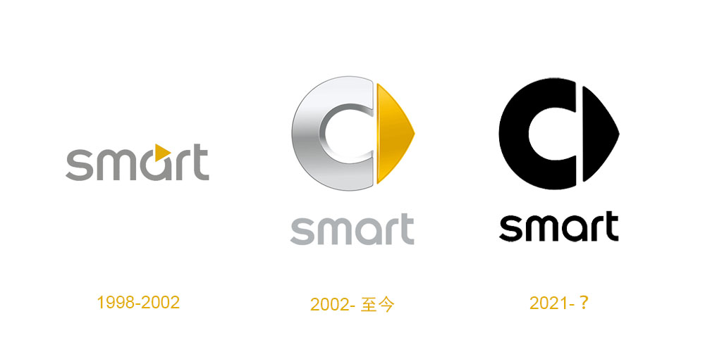 \"smart品牌logo發(fā)展史,logo設(shè)計(jì)\"